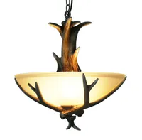 Antler Crystal ljuskrona lampa för Europa Land Retro harts hjort Horn Luster Living Room Lamadari Heminredning LED Light
