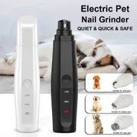 USB充電犬ペットネイルクリッパーグラインダーペットネイルクリッパー静かな電気犬猫の足ネイルグルーミングトリマーツール