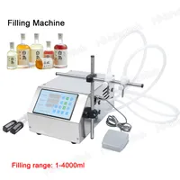Yarı-Otomatik Sıvı Dolum Makinesi Çift Nozullar İçecek Suyu Parfüm Flakon Su Şişesi Dolgu 1-4000 ml Endüstriyel Ekipman