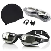 Zwemmen zwembad apparatuur duiken eyewear caps oordopjes neusclip set surfen zwembril glazen waterdichte anti-fog UV-bescherming
