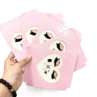 Pestañas falsas ES 50 / 100pcs Caja de embalaje de papel en forma de corazón con bandeja para un paquete de almacenamiento bonito de pestañas de 25 mm de longitud.