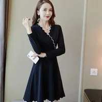 Повседневные платья Бизнес-платье для женщин Офис Женские женские элегантные Корейский модный стиль Социальная работа 2021 TA1153