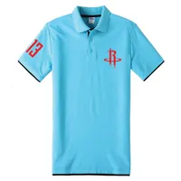 Rakete No.13 Harden Training Anzug Herren- und Damenmode-Trend-Farb-Matching Revers Kurzarm Polo-Hemd Halbhülse T-Shirt