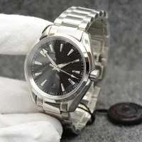 Style Black Dial Watch 42mm Automatic Mechanical Stainless Steel Glass Back Sports Sea Mens Watches