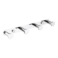 Rustproof Bathroom Ware Accessories Hook Bright Polishing 304 Stainless Steel Towel Holder Robe Clothes Coat Rack Rows of Hooks Home Organization Wall Mounted