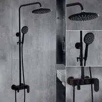 Bathroom Shower Sets Tuqiu Rainfall Bath And Faucet Mixer Tap With Tub Brass Black & Set Bathtub