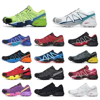 Schuhe Salomon Speed Cross 4 CS Outdoor Herren Womens Laufschuhe Runner IV Schwarz Grüne Trainer Männer Frauen Sport Sneakers Scarpe Zapatos 36-47