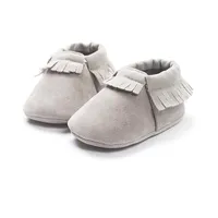 Chaud PU en cuir suédé nouveau-né bébé garçon fille bébé mocassins doux mocues chaussures bebe frange frange doux de chaussures antidérapantes chaussures de berceau 1147 x2