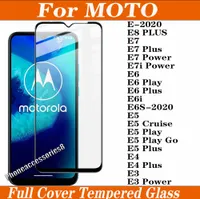 Protecteur d'écran de téléphone en verre trempé de la couverture de 9D pour moto Motorola E8 E7 E6 E6 E6 E6 E5 E4 E3 PLAY POWER Plus E5-PLAY-GO E 2020