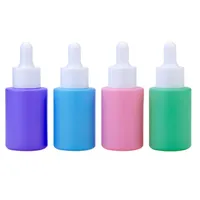 Macaron Color Glass Dropper Fles voor Essential Oil Parfum 30 ml 1oz Mode Cosmetische Containers Draagbare Hervulbare Reismaat