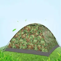 텐트 및 쉼터 1PC 위장 텐트 하이킹 극 방수 가벼운 휴대용 휴대용 캠핑 야외 (무작위 색상)