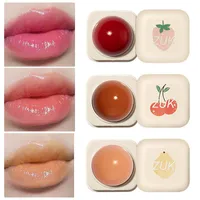La manteca de karité brillo de labios no se desvanece a fruta lápiz labial termocrómico esférico