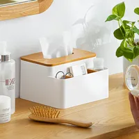 Desktop Kunststoff Tissue Box Home Kreative Multifunktionale Lagerung Tissue Box Holz Toilettenkasten Aufbewahrungsboxen Bins