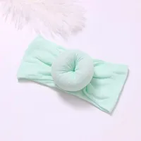 Haarschmuck 2021 Verriegelte Baby Runde Knoten Nylon Stirnbänder Hohe elastische breite Donut Kopfbänder Infant Born Turban