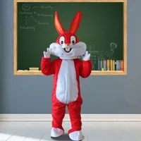 Одежда аксессуары ошибки кролик красный вновь милый пасхальный новый талисман костюм кролик мультфильм необычные платья игрушки для взрослых куклы