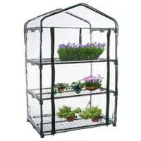 Autres fournisseurs de jardin 2/3/4/5 Tier Petite plante en plein air Grow House Green House Couverture PVC Transparent