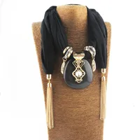 Collares colgantes tassle bufanda cadena gran cadena joyería collar largo accesorios de playa mujeres mujeres silenciador cuello bijoux