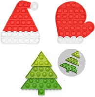 Рождественская елка DHL Bubble Fidget Toys Большой галстук-краситель Силиконовая сенсорная игрушка для СДВГ Симпатичная тревога Popper Soft Sceeze Игра Средний подарок