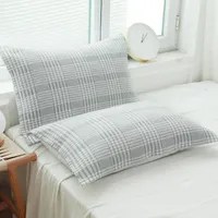 Caso de travesseiro 100% algodão 2 pc / set Muslin Fronheiro Home El Bedding Projeto de Presente de Toalha de Cobertura Macia para Casal 50x75cm