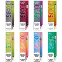 Original Poco Huge Mesh Coil 5000 Puffs Electronic Cigarette Disposable Device Vape Pen Kits 950mAh Rechargeable Battery 15ml Pref278M