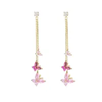 Kimter Mini Fioletowy Dangle Kolczyki Biżuteria Kolorowa Cyrkon Kołki Kolczyk Bling Crystal Ear Stud Dla Akcesoria Letnie Dziewczyny A20Z