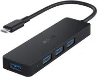 Aukey USB C Hub, 7-i-1 USB Typ C Hub, Ultra Slim, USB C För MacBook, MacBook Pro, Air, Chromebook