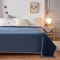 Decken bonenjoy 1pc Plaid auf dem Bett Feste Farbe Verdickter Flanelldecke f￼r Winter warm warmes Einzel-/K￶nigin/Kingsize
