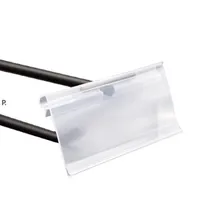 Portateni prezzi PVC POLL PLASTIC SEGNE Etichetta clip telaio del telaio del telaio nel supporto del titolare della scheda trasparente bianco RRF12854