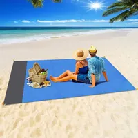 2x2.1m ou 2 * 1,4 m de praia esteira impermeável bolso dobrável tapetes colchão portátil portátil almofada de piquenique ao ar livre