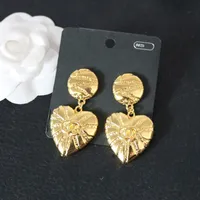 Designer oorbellen oorstudeerontwerpers merk 18k goud vergulde dubbele letters mode vrouwen