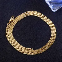 Gouden ketting ketting unisex sieraden accessorise neckloseces voor dames dame mannen geschenken 16-30 "inch vinden