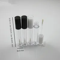 5,5 ml vuoto bottiglia trasparente Lip Gloss Container Tubi TOVOLE ROUND CLEAR CLEAR Cosmetic Lipgloss Tube Packaging