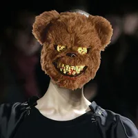다른 이벤트 파티 용품 2021 피 묻은 동물 마스크 할로윈 곰 늑대 Maske Horror 봉제 무도회 의상 소품 성인 / 어린이