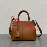 Top layer cowhide main functional lock zipper design shoulder bag women&#039;s handbag office worker practical luggage