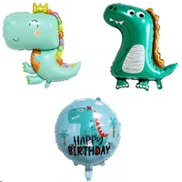 Stor underbar krona dinosaurfolie ballonger tanystropheus ballong skog tema djungel party barn födelsedagsfest dekor