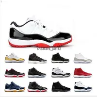 Novo 11 Baixo Branco BRED 11S Jumpman Basketball Sapatos Hiress Night Maroon Pantone Pense 16 Snake Rose Gold Men Sneakers