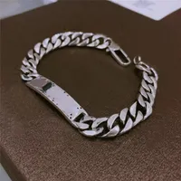 2021 Fashion 17cm 18.5cm Bracelet de chaîne de crâne en acier de titane pour bracelets d'amants avec boîte de cadeau de cadeau en stock SL011