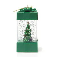 Kerstmisdecoratie Lichtgevende Ornament Crystal Ball Water Vullen Kleine Olielamp Mooi Ontwerp Draagbaar Creatief