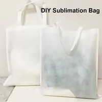 Sublimation Tote Bag Blank Winkelen Eco-vriendelijke handtassen Warmteoverdracht Afdrukken Aangepaste niet-geweven stof handtas