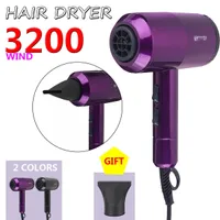 2000W 3200 Wind Power 220V DC Motor Hair Dryer Household Hair Dryer - Black