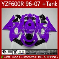 Fairings + Tanque para Yamaha YZF600R Thundercat YZF 600R 600 R 96 97 98 99 00 01 02 07 Corpo 86NO.125 YZF-600R 1996 2003 2004 2005 2006 2007 YZF600-R 96-07 Bodywork New Purple