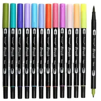 Dainayw Dual Borste Pen Art Markörer, Primär, 12-pack, ABT och Fina Tips Markörer för Journaling Card Making 220214