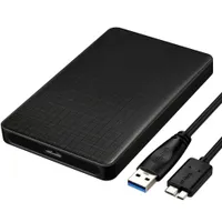 2,5 tums hårddiskskåp USB 3.0 till SATA III Mobile HDD-fodral med kabel SSD BOX UASP Stödd hög hastighet KDJK2112