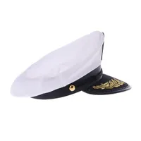 Breed Brav Hoeden Wit Volwassen jacht Boot Captain Navy Cap Costume Party Cosplay Jurk Sailor Hat