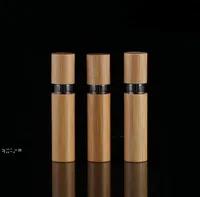 10ml Bamboo mascara packing bottle refillable Tube mascaras brush empty packaging cosmetic container silicone brushes growth RRB11927