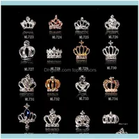 Nail Salon Health & Beautynail Art Decorations 10Pcs Golden Crown Alloy Jewelry Charms Crystal Polish Manicure Craft Germs 3D Rhinestones Ae
