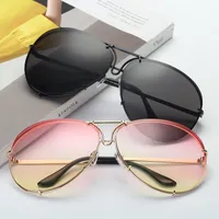 Variety of colors ocean fashion retro men women couples Europe and the United States big frame pilot sunglasses wholesale