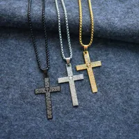 Anhänger Halsketten Bibel Jesus Kreuz Edelstahl Anhänger Schriftbrief Langkette Halskette Für Männer Schmuck Colar Collier