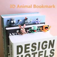 Bookmark 3D Carton stéréo Cartoon charmant animal original mignon chat pvc drôle de papeterie