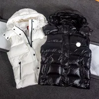 여성 고품질 패션 다운 재킷 조끼 캐주얼 민소매 캐주얼 후드 자켓